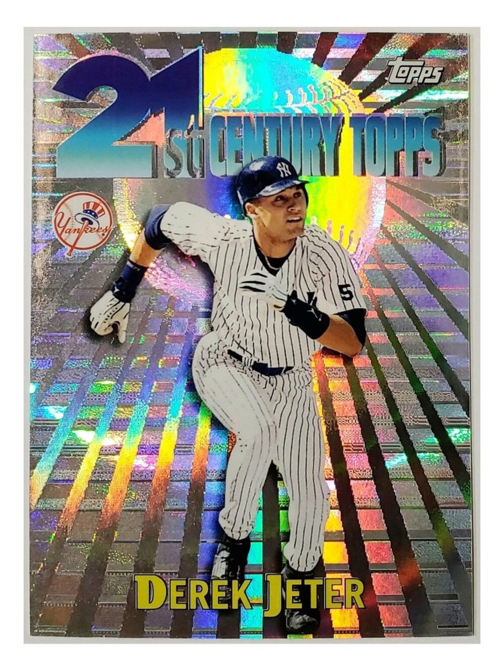 DEREK JETER REFRACTOR "21ST CENTURY" 2000 TOPPS #C3, NEW YORK YANKEES, HOF!